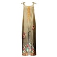 thumbnail image 5 of Mefallenssiah Women Printed Summer Sleeveless Pockets Backless Loose Long Playsuits Rompers Jumpsuit, 5 of 5