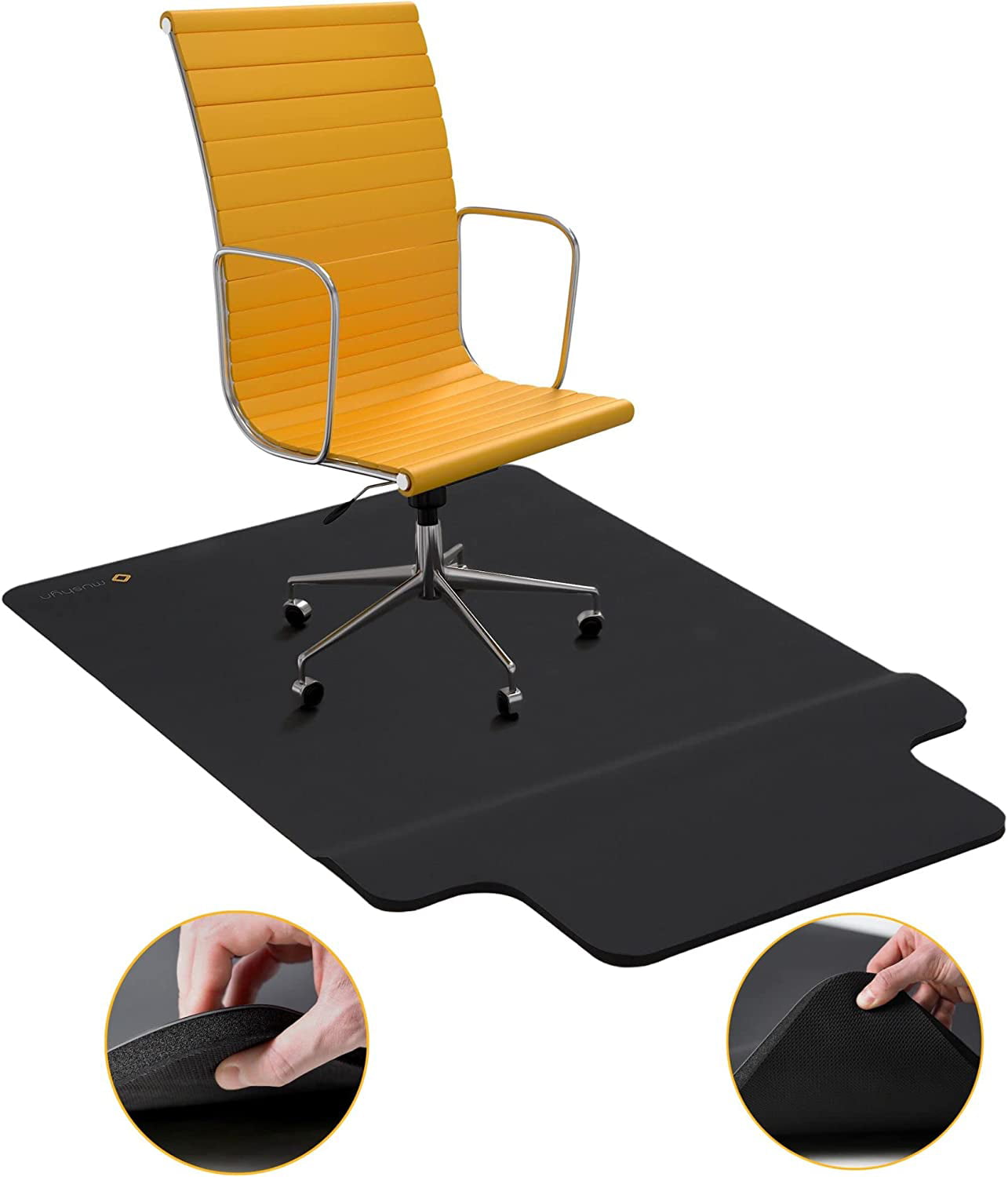 Anti-Fatigue Standing Office Chair Mat for Hardwood Floor with Cushioned  Foam Foot Support, 48” x 36” Desk Chair mat, Scratch Resistant and  Waterproof