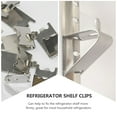 thumbnail image 2 of Refrigerator 2 Pcs Fridge Organizing Accessories Stainless Steel Shelf Clip Cooler Supports Freezer Buckle Laminate, 2 of 6