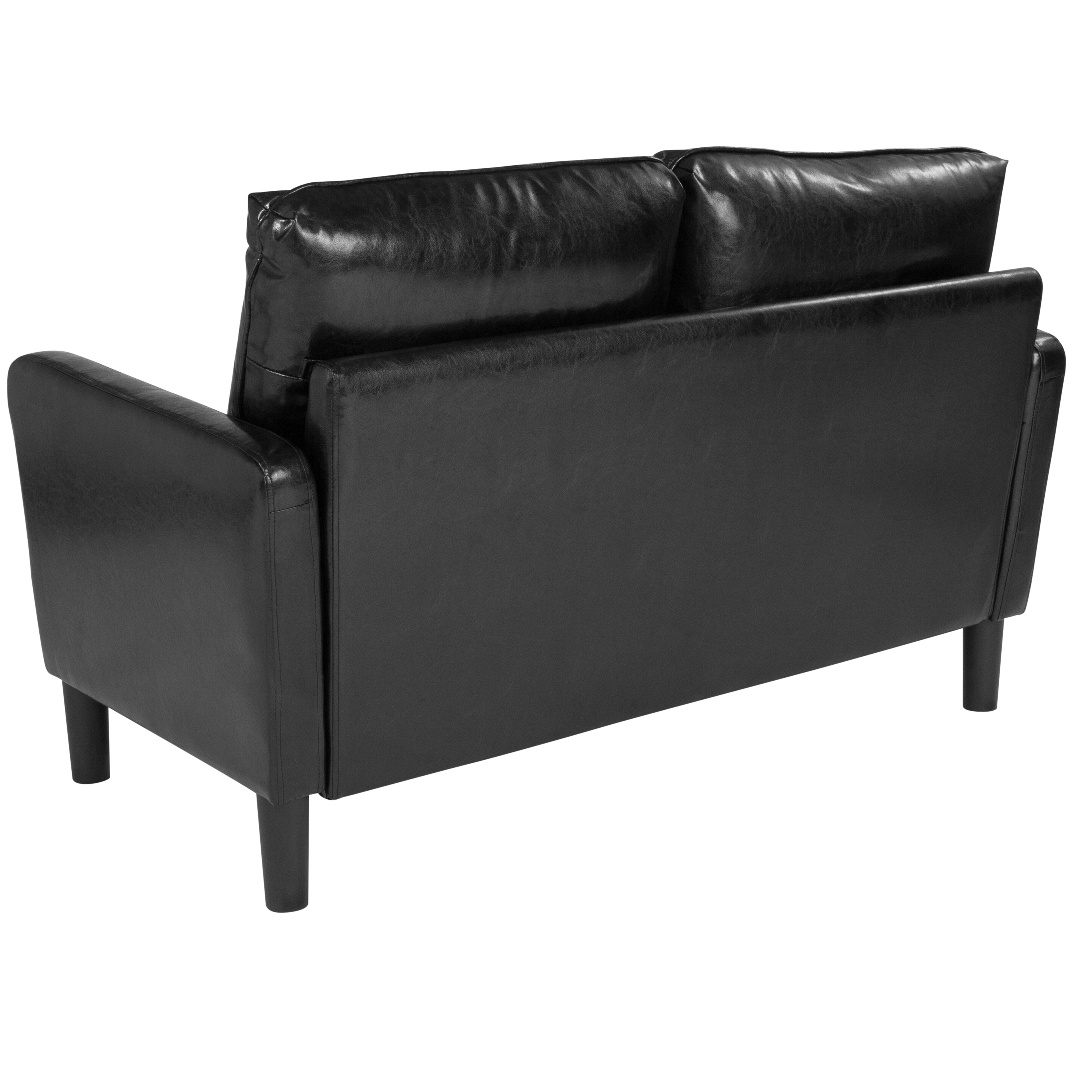 Flash Furniture Washington Park Upholstered Loveseat in Black LeatherSoft - image 3 of 5