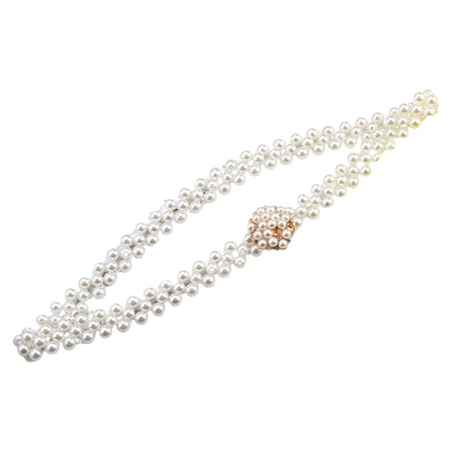Cinturones de cadena de perlas Cinturón de metal Accesorios para el cuerpo ajustables para mujeres y niñas
