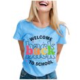 thumbnail image 1 of LUOGENLI T-shirts pour Femme pour Femmes T-shirts pour Dames à la Mode Rentrée des Classes Imprimé Manches Courtes Col Rond T-Shirt Tee T-shirts Femmes Grande Taille et Grande Stature Saint-Valentin Bleu Clair m, 1 of 4