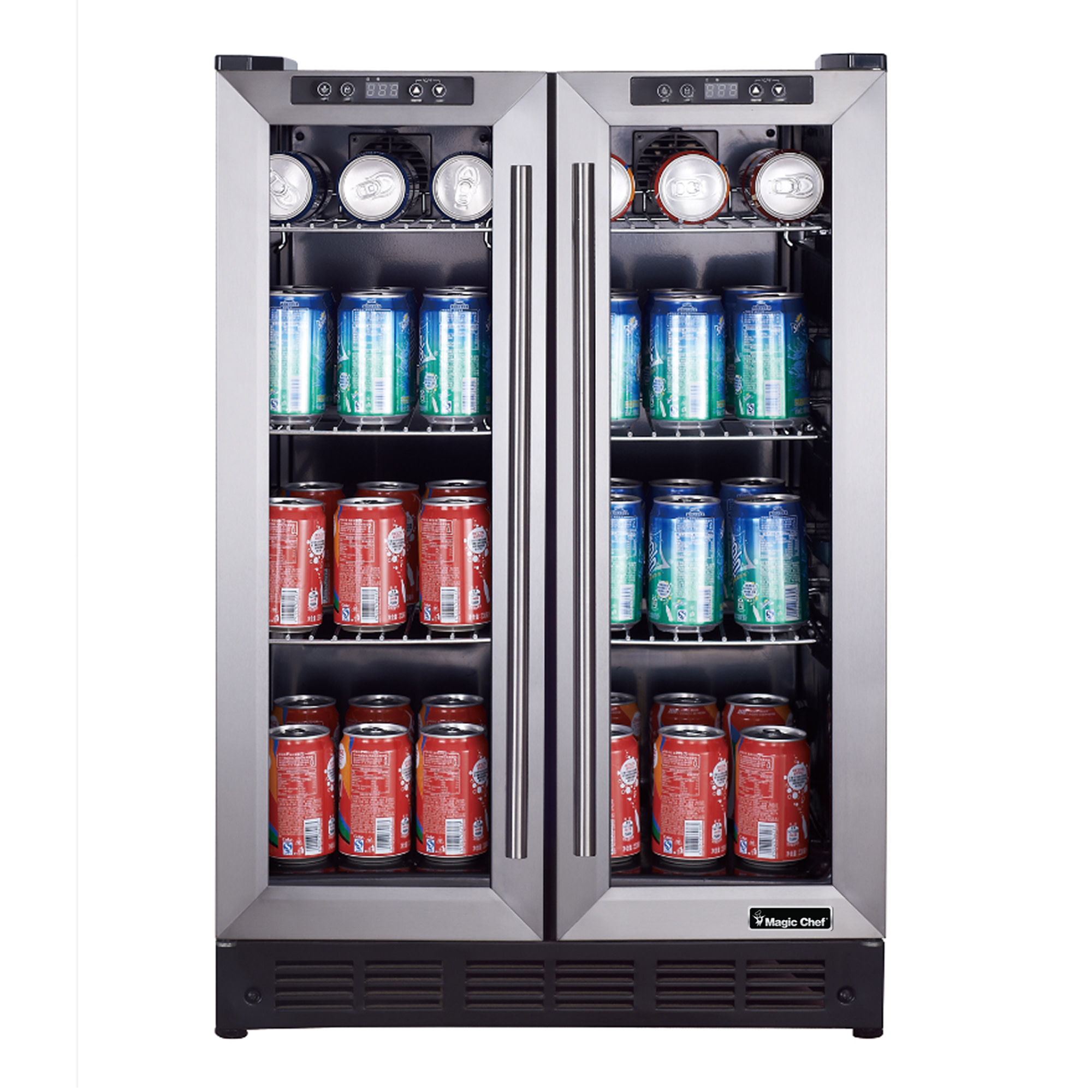Magic Chef 24-In. French Door Wine and Beverage Cooler with Dual-Zone Cooling - image 3 of 7