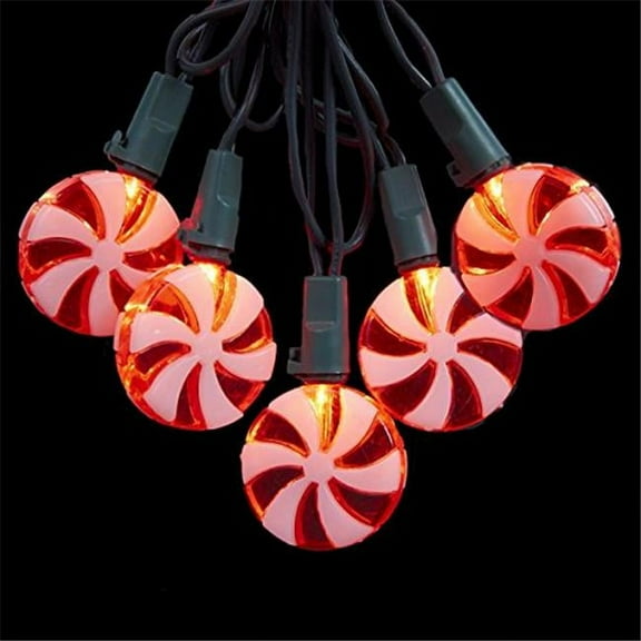 Kurt Adler 20-Light Red Candy LED Light Set