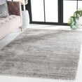 thumbnail image 2 of SAFAVIEH Jasmine Sashka Solid Polyester Shag Area Rug, Grey/Ivory, 8' x 10', 2 of 7