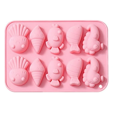 

Laxiabr Cake Pancake Mould Cartoon Sea Creatures Silicone Mould Fondant Cake Chocolate Cookie Decorating Mould Cake Tools (A One Size)