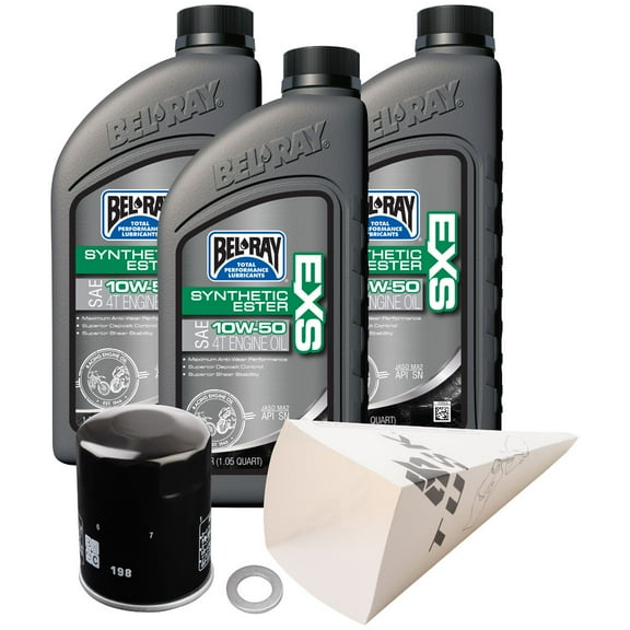 Tusk 4-Stroke Oil Change Kit Bel-Ray EXS Synthetic Ester 10W-50 For Polaris RZR 900 Trail EPS 2015-2020