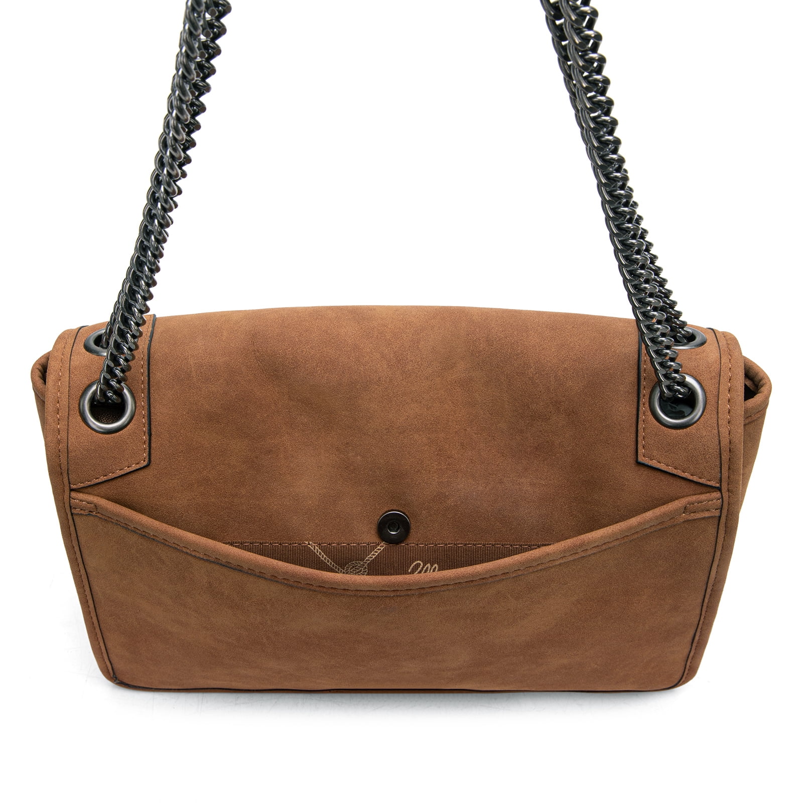 Wrangler Shoulder Bag for Women Retro Purses and Handbags Crossbody Bags with Chain Strap, Brown