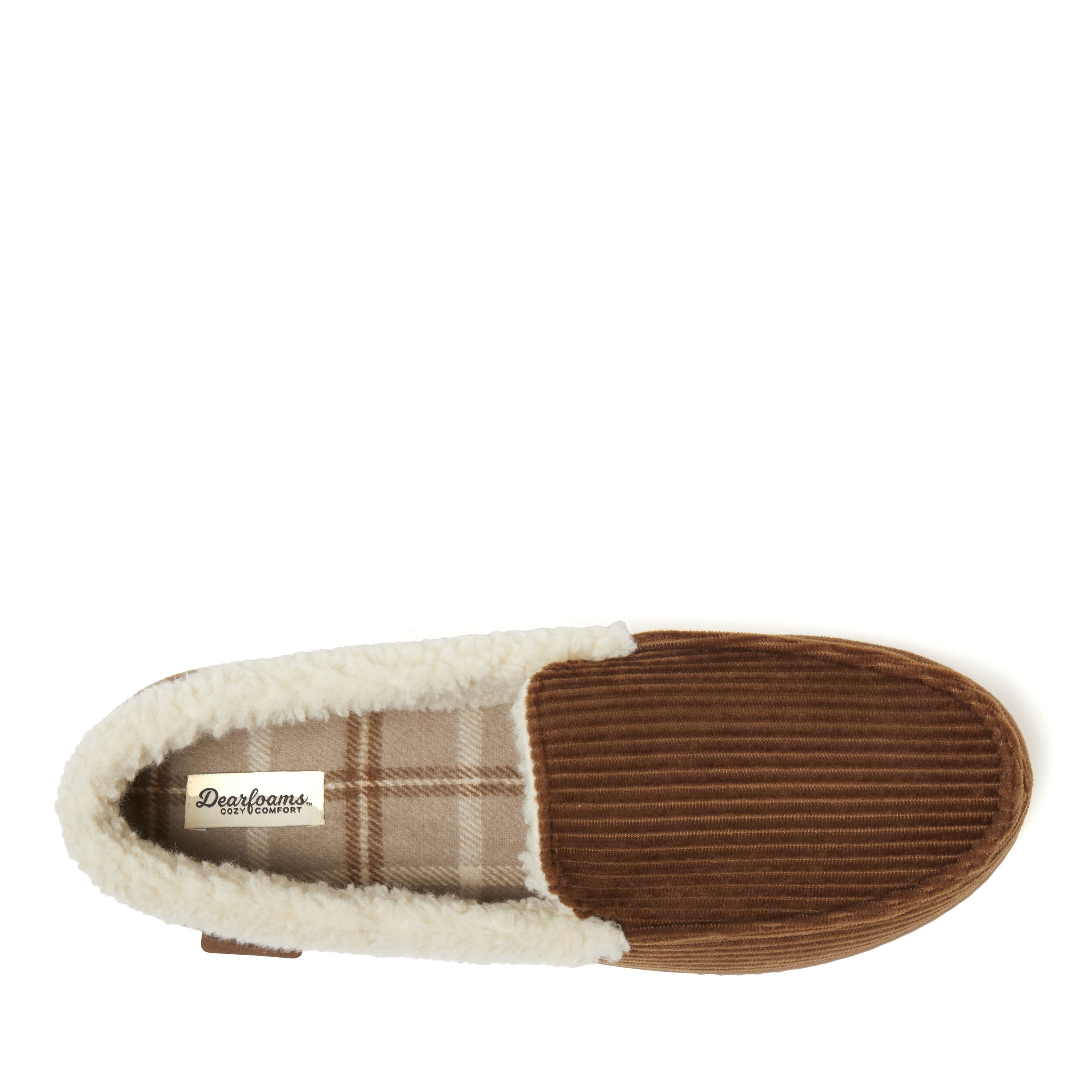 Dearfoams Cozy Comfort Men's Cozy Corduroy Moc Slippers