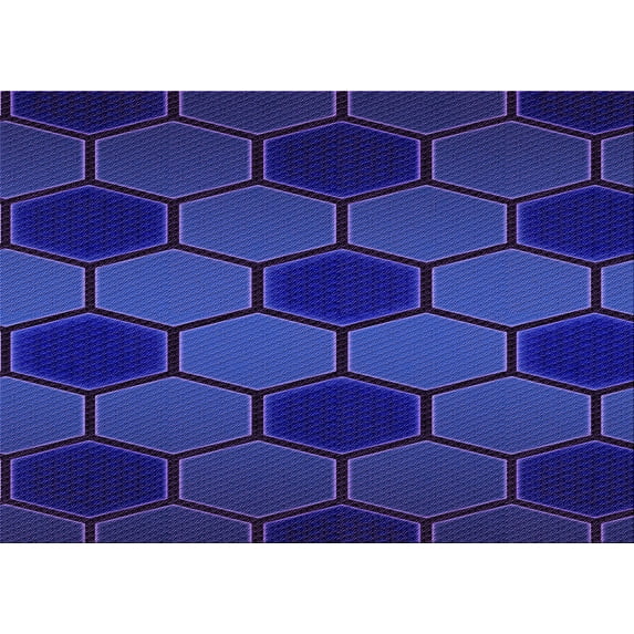 Ahgly Company Machine Washable Indoor Rectangle Transitional Denim Dark Blue Area Rugs, 7' x 9'