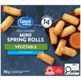 thumbnail image 1 of Great Value Fully Cooked Mini Vegetable Spring Rolls with Plum Sauce, 396 g, 14 spring rolls, 1 of 6