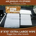 thumbnail image 6 of Air Jungles 3in1 Leather Cleaner Wipes 70 Count, Extra Large 8" x 10" Size, Clean Condition Protect Wipes for Vinyl and Leather Furniture Auto Car Interior Shoes Boots Bags Purse Apparel, 6 of 9