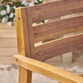 thumbnail image 2 of Noble House Stamford Outdoor Rustic Acacia Wood Barstool (Set of 2) Teak, 2 of 6