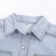 thumbnail image 5 of SAYOO blusa de mezclilla Azul retro femenina camisa ajustable de manga larga camisa de hebilla de una sola fila camisa de autocultivo de moda de otoño SAYOO moda, 5 of 9