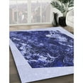 thumbnail image 2 of Ahgly Company Indoor Square Patterned Sapphire Blue Area Rugs, 4' Square, 2 of 6