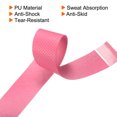 thumbnail image 4 of Unique Bargains 43.3' Round Groove Non-Slip PU Tennis Racket Overgrip Tape Wraps Red 6 Pack, 4 of 6
