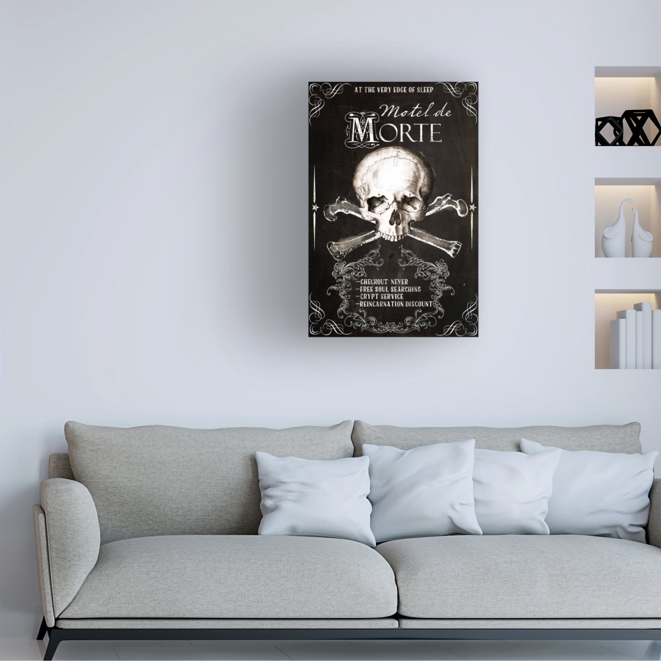 Canvas Wall Art - Sasha 'Motel Morte' Wall Art for Living Room, Bedroom, or Office Décor by Trademark Fine Art - 12 x 19 Inches