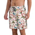 thumbnail image 2 of Goofa Watercolor Floral With Butterflies Printed Mens Swim Trunks Summer Quick Dry Short Beach Swimwear Bathing Suits-, 2 of 9