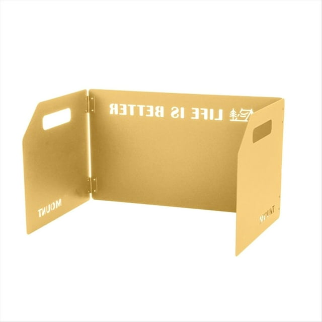 Estufa Parabrisas Plegable Estufa de Camping Parabrisas 3 Placas Parabrisas para Exterior, Picnic, Cocinar -A