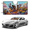 thumbnail image 1 of Iwájú Parasol para Parabrisas Delantero Protector Plegable, Visera Solar para Auto Bloquea Rayos UV Mantiene tu Vehículo Fresco140cm*76cm, 1 of 6