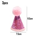 thumbnail image 2 of Hukapapa 3 Piezas Sombrero de Cumpleaños para Perros para Mascotas Accesorios de Decoración de Fiesta de Navidad Diadema para Mascotas Hatsstyle1, 2 of 5