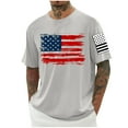 thumbnail image 2 of CFLVAEK American Flag Shirts Men Big and Tall 4th of July Tshirts Casual Short Sleeve Summer T Shirts Loose Crewneck Independence Day Patriotic Tops M, 2 of 6