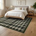 thumbnail image 3 of ODIKA Boho Distressed Vintage Plaid Farmhouse Grid Tone Retro Dining for Room, Under Table, Office, Non-Slip Chair-Friendly Floor, 3 of 7