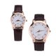 thumbnail image 4 of GOOHOCHY 2 relojes de cuarzo elegantes y modernos, sencillos y casuales, regalo para parejas (marrón para hombre y marrón para mujer)., 4 of 8