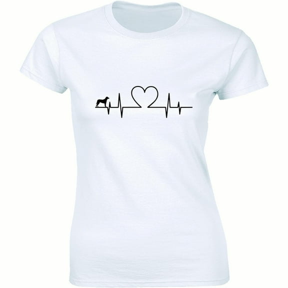 Dog Heartbeat Love Dogs Puppy Graphic Women's T-Shirt