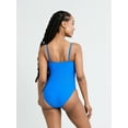 thumbnail image 4 of Time and Tru Women’s and Women’s Plus Mesh Inset One Piece Swimsuit, Sizes XS-3X, 4 of 5