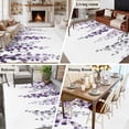 thumbnail image 6 of 6x9 Area Rugs, Purple Eucalyptus Leaves Non-Skid Rubber Backing Large Rectangle Rugs - Living Room Bedroom Home Office, Watercolor Botanical Summer Indoor Floor Mat Carpets Washable Rug, 6 of 9
