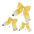 thumbnail image 4 of Pencil Ribbon Bowknot Hairclip for Child School Activity Glittering Hair Bows Back to School Barrettes Kids Hair Holder, 4 of 8