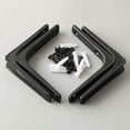 thumbnail image 3 of Soporte para estante de pared, soporte de metal negro mate, soporte para estante de metal para decoración de cocina, soporte resistente, 100 mm100 mm, 4 piezas negro Adélala, 3 of 5