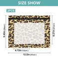 thumbnail image 3 of Wobogo Brown Leopard A4 Size Clear Polyester File Pocket Set of 2 Zipper Home Work Office Organizer, 3 of 7