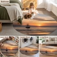 thumbnail image 5 of Round Rug 3.3Ft Washable Non-Slip, Summer Sunets Circle Area Rugs for Living Room Bedroom, Coastal Beach Sailing Boats Oceans Indoor Floor Mats Carpet Runner for Home Decor Aesthetic, 5 of 8