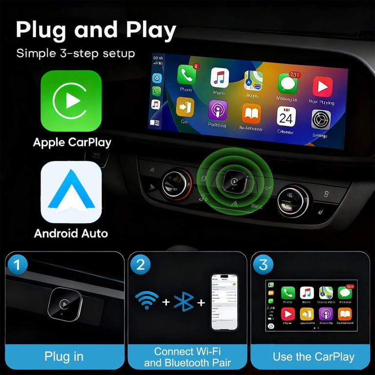 2026 Upgraded Wireless CarPlay Adapter – Fast Connection, No