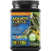 Angle View: Exo Terra Floating Pellets Adult Aquatic Turtle Food 8.8 oz Pack of 4