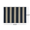 thumbnail image 4 of Indoor/Outdoor Rug, Aesthetic Decor Blue White Stripes Machine Washable Carpet, Pet- Friendly Area Rug, Entryway Mat Ideal for Hallway, Living Room, Bedroom, Laundry Room, Patio and Garden(5'3" X 7'), 4 of 7