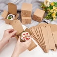 thumbnail image 3 of Colorful 16 PCS Corrugated Cardboard Box 2.76x2.76x2.76 Inch Square Kraft Folding Box with Lid Jewelry Mini Cardboard Box for Gift Packing Shipping and Storage, 3 of 6