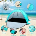 thumbnail image 4 of WARMTUYO Multi Pole Beach Tent for 2-3 Person, UPF 50+ Sun Shelter, Portable Extendable Beach Canopy, for Camping, Hiking, Outdoor, Fishing,with Zip and Privacy Screen - Green, 4 of 12