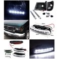 thumbnail image 2 of Spec-D Tuning Compatible with 1992-2006 Ford Econoline Van E150 E250 Black Headlights+Signal Corner LED Fog Lamps, 2 of 2