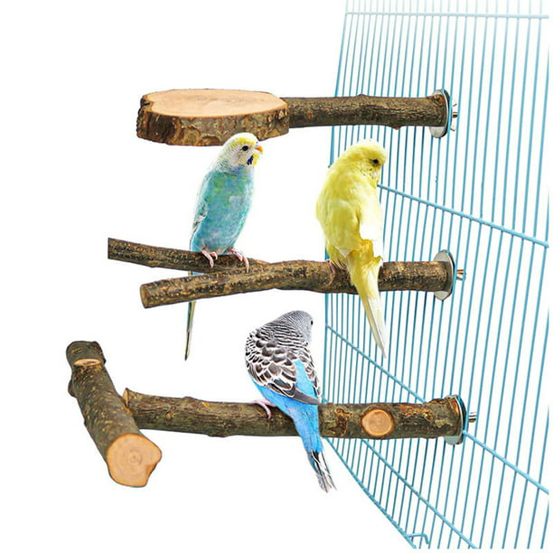 SPRING PARK 3Pcs Natural Wood Bird Perch for Bird Cages