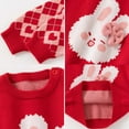 thumbnail image 4 of Odeerbi Infant Girls Sweater Cute Winter Thermal Knit Crewneck Sweater Love Heart Bunny Pullover Soft Cotton Outerwear Sweater Infant Clothes Red, 4 of 6
