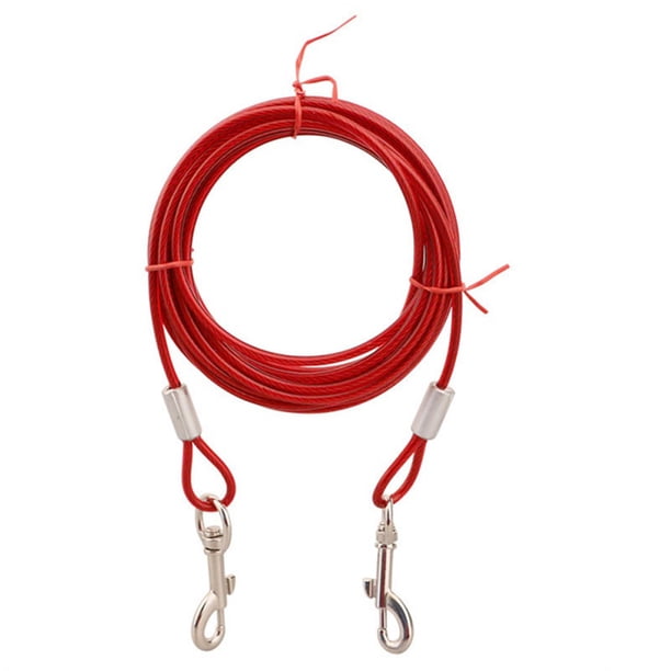 Cable de amarre para perros con ganchos de metal duraderos para