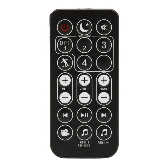 RE6915 Mando a distancia de repuesto compatible con el sistema de barra de sonido Polk RE6915 1 RE8114 1 RE8112 1 RE69151