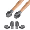 thumbnail image 3 of FLhrweasw 4 Piezas Silicona Drum Stick Practice Tip Head Drumstick Mute Damper (gris), 3 of 9