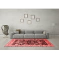 thumbnail image 3 of Ahgly Company Indoor Round Oriental Red Industrial Area Rugs, 3' Round, 3 of 4