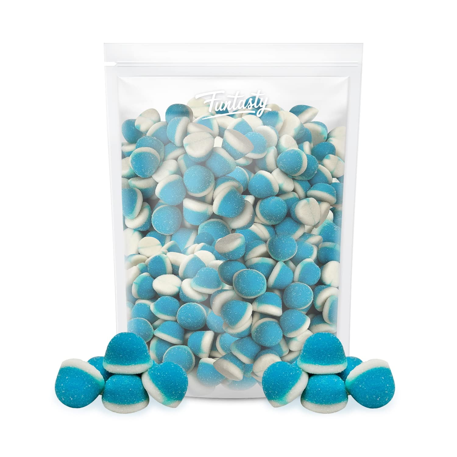 Funtasty Sour Blue Raspberry Puffs Gummy Candy, Bulk Pack 2 Pounds
