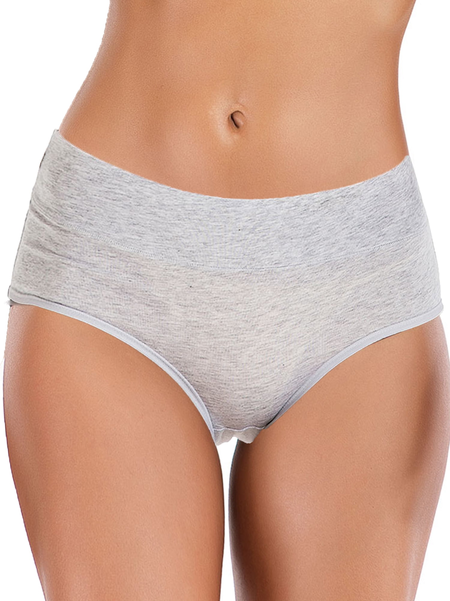 No Muffin Top Full Coverage Cotton Underwear Briefs Soft Stretch Breathable Ladies Panties for Women Womens Underwear