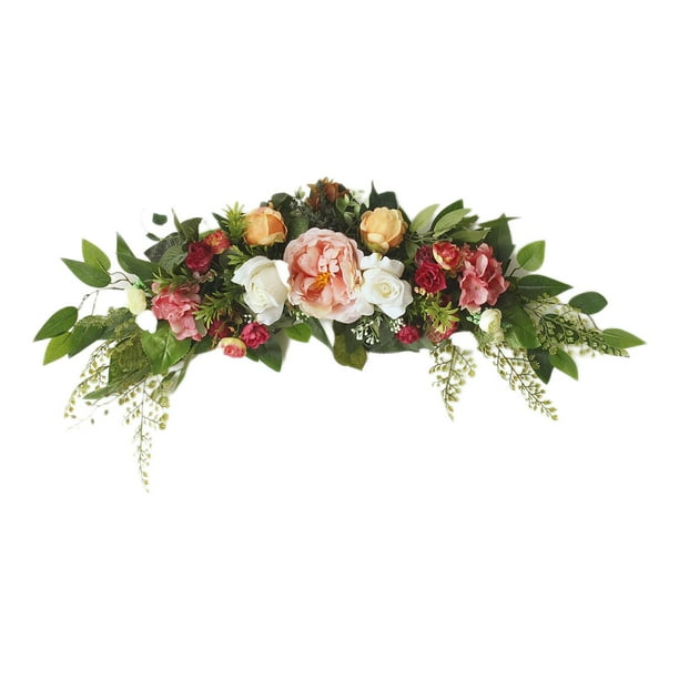 Flores artificiales para , hojas , grandes guirnaldas florales y peonía para silla , cortinas ,